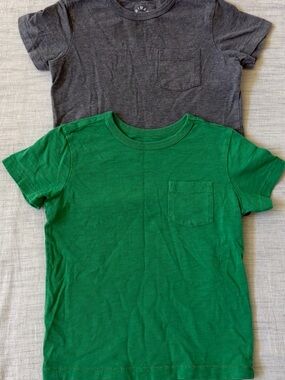 Primary Green & Gray Pocket Tee Set